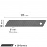 Pack 10 cutters 18mm manche grip antiglisse + 20 lames de rechange