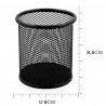 Lot de 6 Pots à Crayons en Métal maillé Noir - Organisation bureau