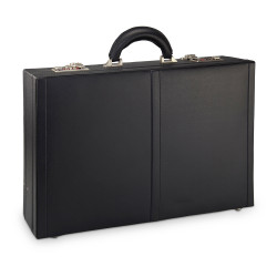 Attaché case en simili cuir noir poche tablette et 2...