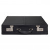 Attaché case en simili cuir noir poche tablette et 2 Serrures à code