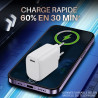 Pack 3 Chargeurs Rapides USB-C 20W QC 3.0+PD Blanc avec Puce IC 