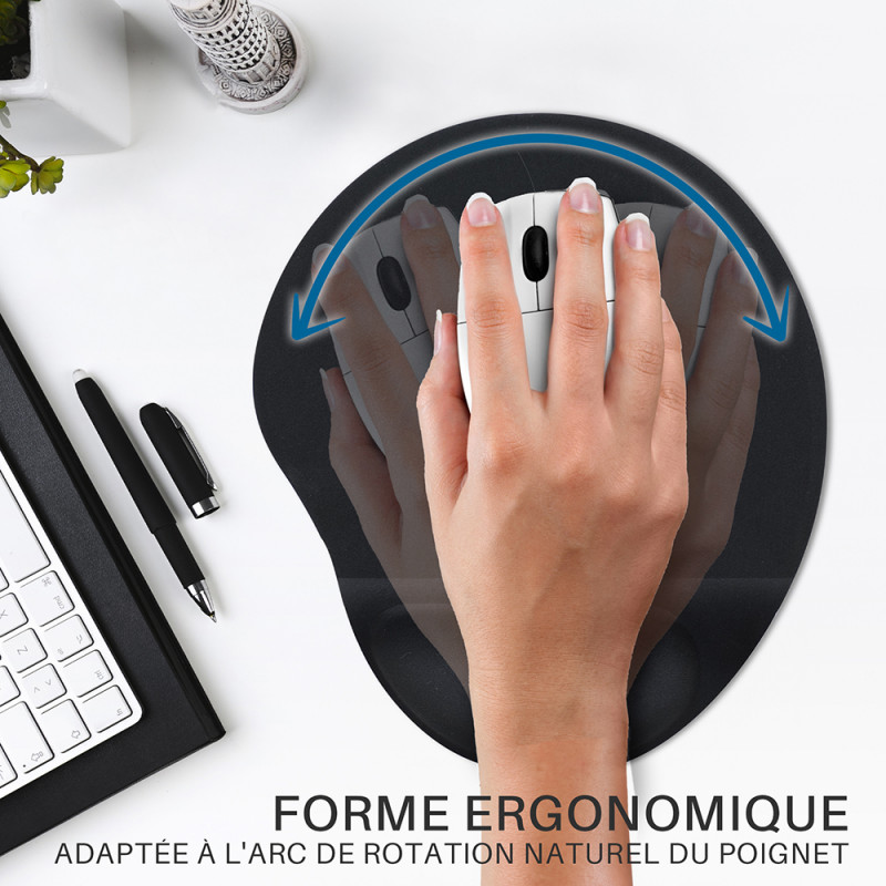 Tapis De Souris Ergonomique En Silicone Souple, Antidérapant, Repose-poignet, Support De Main Pour Ordinateur Portable