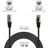 Câble réseau RJ45 Cat. 6a 100% cuivre S/FTP LSOH noir 10.00m
