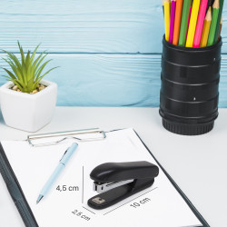 Petite Agrafeuse de bureau compacte N°10 Noir 15 feuilles