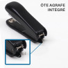 Petite agrafeuse manuelle noire avec ôte-agrafe intégré
