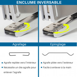 Pince agrafeuse de bureau métal solide 24/6-8 26/6-8 30 Feuilles