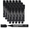 Lot de 24 Marqueurs Permanents Encre indélébile Noirs Pointe Ogive