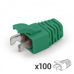 Manchons RJ45 anti-traction vert, Lot de 100, Cat. 6