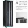 Armoire Réseau 42U 19 Pouces 600x600 Noir - Baie de Brassage Serveur Informatique Montée
