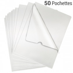 Pochette coin transparente A4 lisse 90 microns Lot de 50