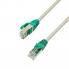 Cordon réseau RJ45 Cat. 5e blindé FTP fiche protégée gris 1.00m