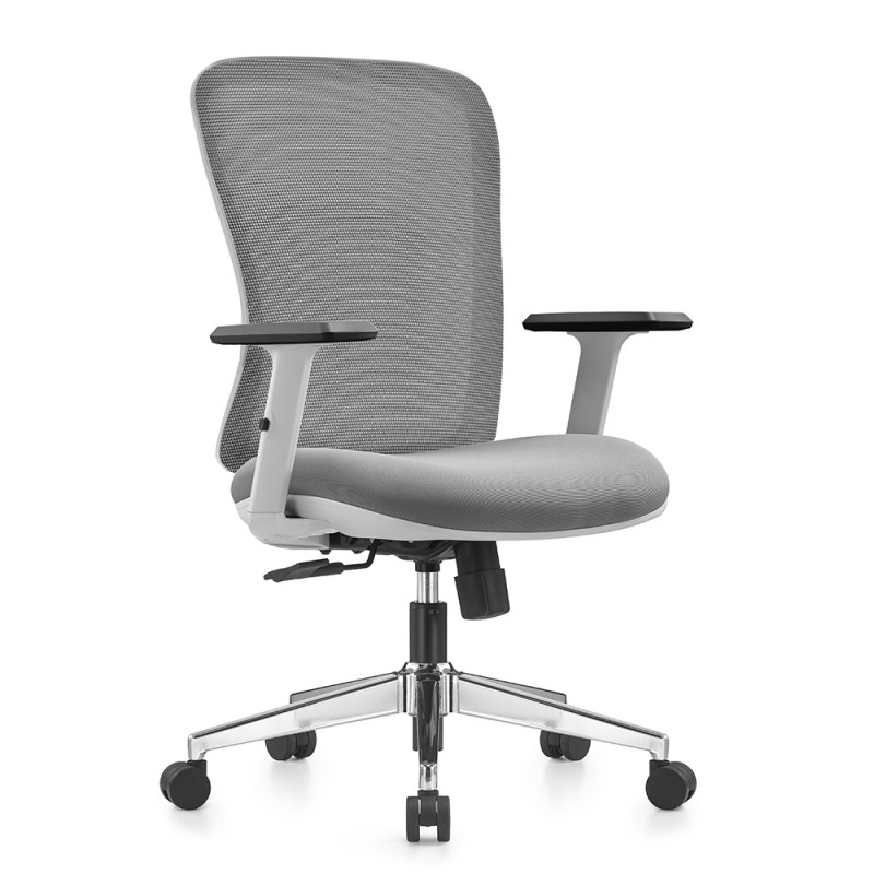 Chaise de bureau ERIDANI design gris accoudoirs réglables, synchrone