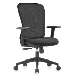 Fauteuil de bureau avec accoudoirs réglables et assise matelassée