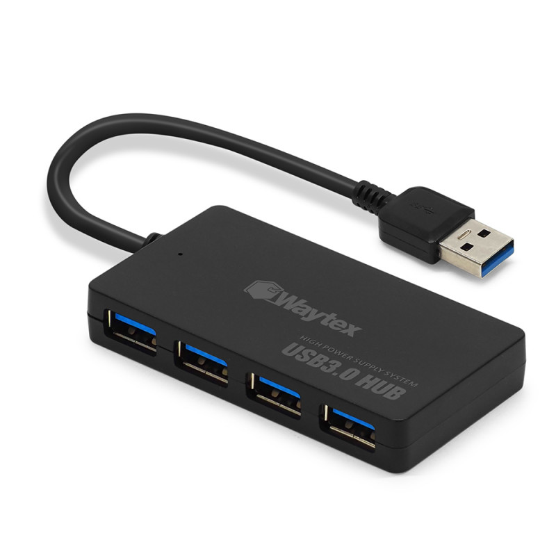 Hub USB 3.0 4 Ports grande vitesse 5 Gbps compact avec câble 15 cm