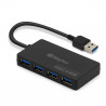 Hub USB 3.0 4 Ports grande vitesse 5 Gbps compact avec câble 15 cm