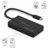Hub USB C vers 4 Ports USB 3.0 grande vitesse 5 Gbps avec câble 15 cm