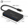 Hub USB C vers 4 Ports USB 3.0 grande vitesse 5 Gbps avec câble 15 cm