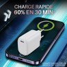 Chargeur USB C 20W, Chargeur secteur Rapide Sécurisé, Blanc
