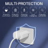 Chargeur USB C 20W, Chargeur secteur Rapide Sécurisé, Blanc