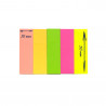 1500 Marque-pages papier adhésif repositionnables fluo 15 blocs