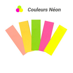 1500 Marque-pages papier adhésif repositionnables fluo 15 blocs