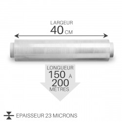 6 Films étirables Transparrent 40cm x 150m 23 microns - Emballage