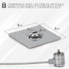 Plaque d'ancrage Adhésive PC Carré Chromé Slot Std pour Câble antivol