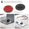 Plaque d'ancrage Adhésive PC Ronde Noir Slot Std pour Câble antivol