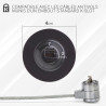 Plaque d'ancrage Adhésive PC Ronde Noir Slot Std pour Câble antivol