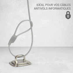 Point d'ancrage anneau fixe pour câble antivol d'ordinateur