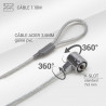 Câble Antivol pour Ordinateur avec serrure à clé, Longueur 1,10m