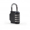 Cadenas à code 4 chiffres Anse 6mm acier trempé et corps zinc Noir