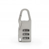 Mini cadenas à code 3 chiffres, mousqueton alliage zinc argenté