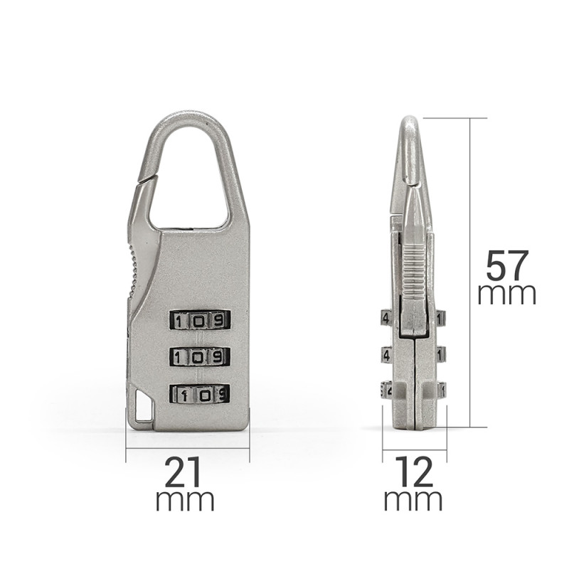 Cadenas à Code Câble Anlising - Lot De 10 - 3 Chiffres - Pour Valises, Sacs, Casiers - Couleurs Aléatoires