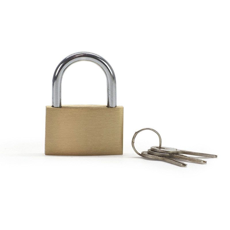 Cadenas à Clé Anse 5mm acier trempé et corps laiton