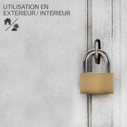 Cadenas à Clé Anse 5mm acier trempé et corps laiton
