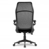 Fauteuil de bureau ergonomique tissu noir, dossier haut respirant