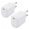 Chargeur USB C 20W, Chargeur secteur Rapide Sécurisé, Blanc