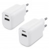 lot de 2 chargeurs usb c et usb