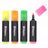 surligneurs pas chers , pochette de 4 couleurs, 1 jaune, 1 orange, 1 vert, 1 rose