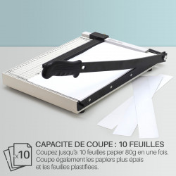 massicot guillotine de bureau capacité 10 feuilles
