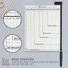 Massicot guillotine A4 métal, longueur de coupe 30cm et guide mobile