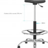 Vérin à gaz universel chaise de bureau 43 à 67 cm, Classe 3, Noir