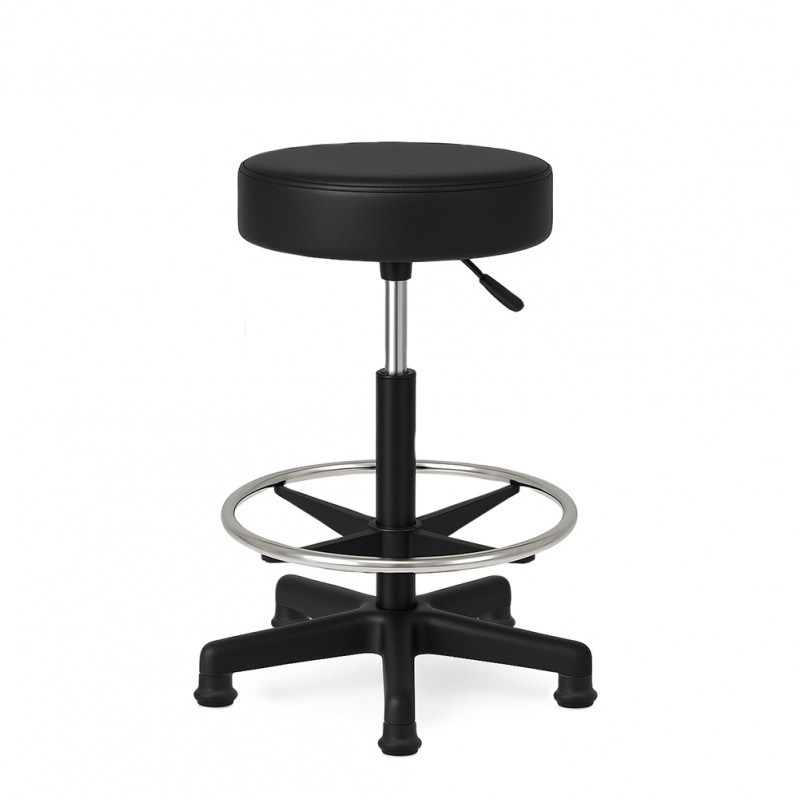 Tabouret Haut de Bureau Confortable, Réglable 58-82cm avec Repose-pie