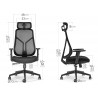 Fauteuil bureau synchrone mesh appui-tête réglable ergonomique