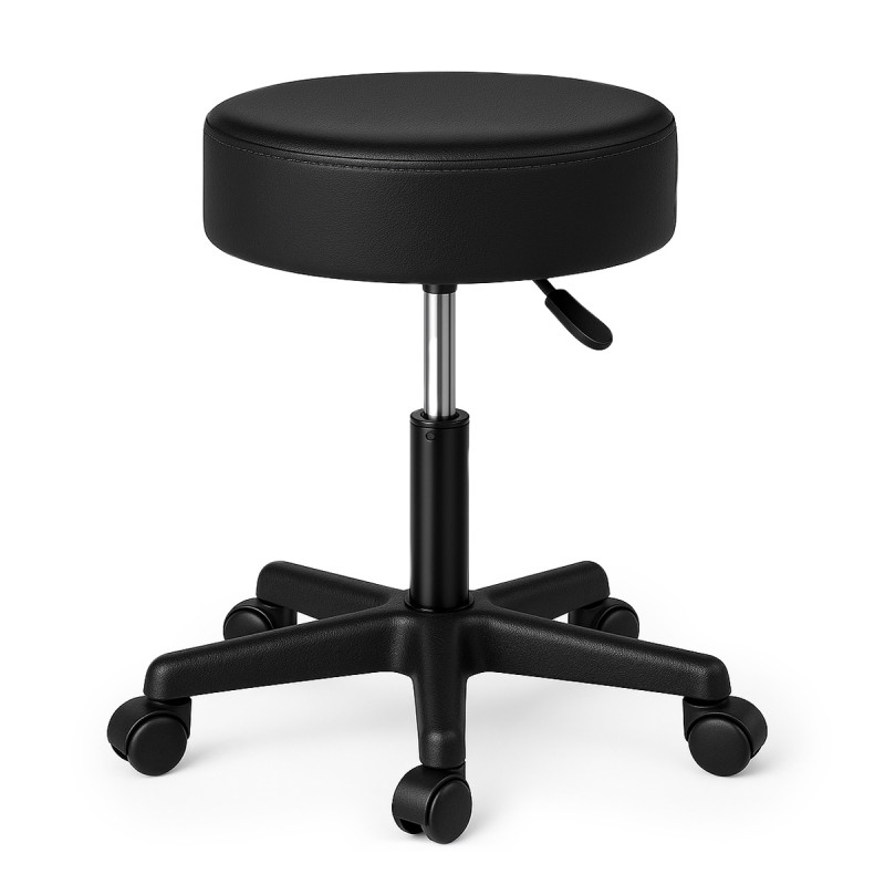 Tabouret de Travail à Roulettes, Pivotant, Hauteur réglable 44-58 cm