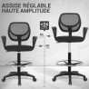 Chaise Haute de bureau ergonomique et confortable - Assise matelassée