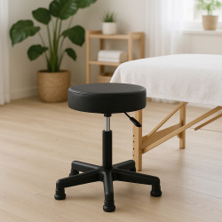 Tabouret de Travail Pivotant, Pieds fixes, Hauteur réglable 44-58 cm
