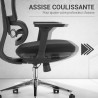 Fauteuil Bureau Ergonomique maille, soutien lombaire, appui-tête