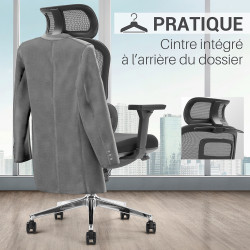 Fauteuil Bureau Ergonomique maille, soutien lombaire, appui-tête